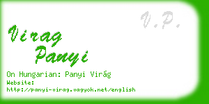 virag panyi business card